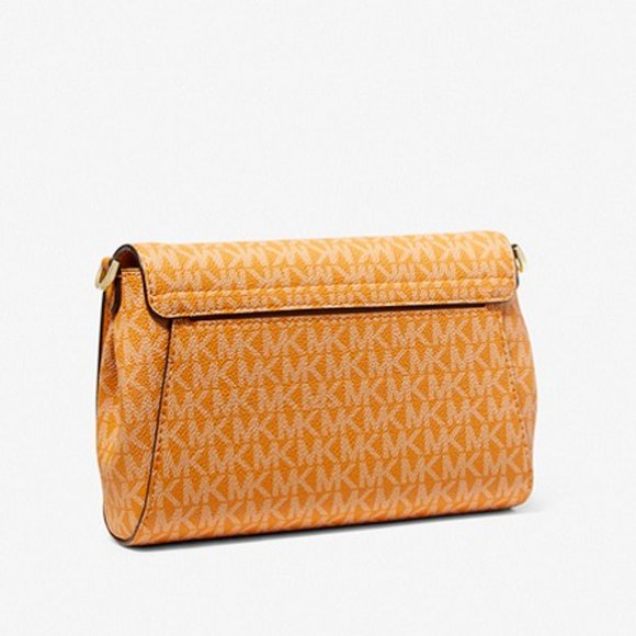 NWT $400 MICHAEL KORS Jet Set Medium Logo Convertible Crossbody Bag Signature - Picture 2 of 11